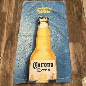 🍺 Vintage Corona Extra Beer Bottle Beach Towel